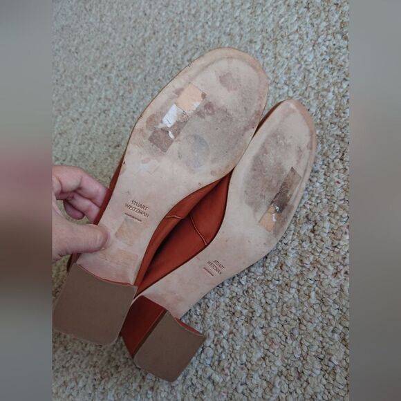 Stuart Weitzman Burnt Orange Nappa leather ankle boot size 9M - Picture 11 of 12